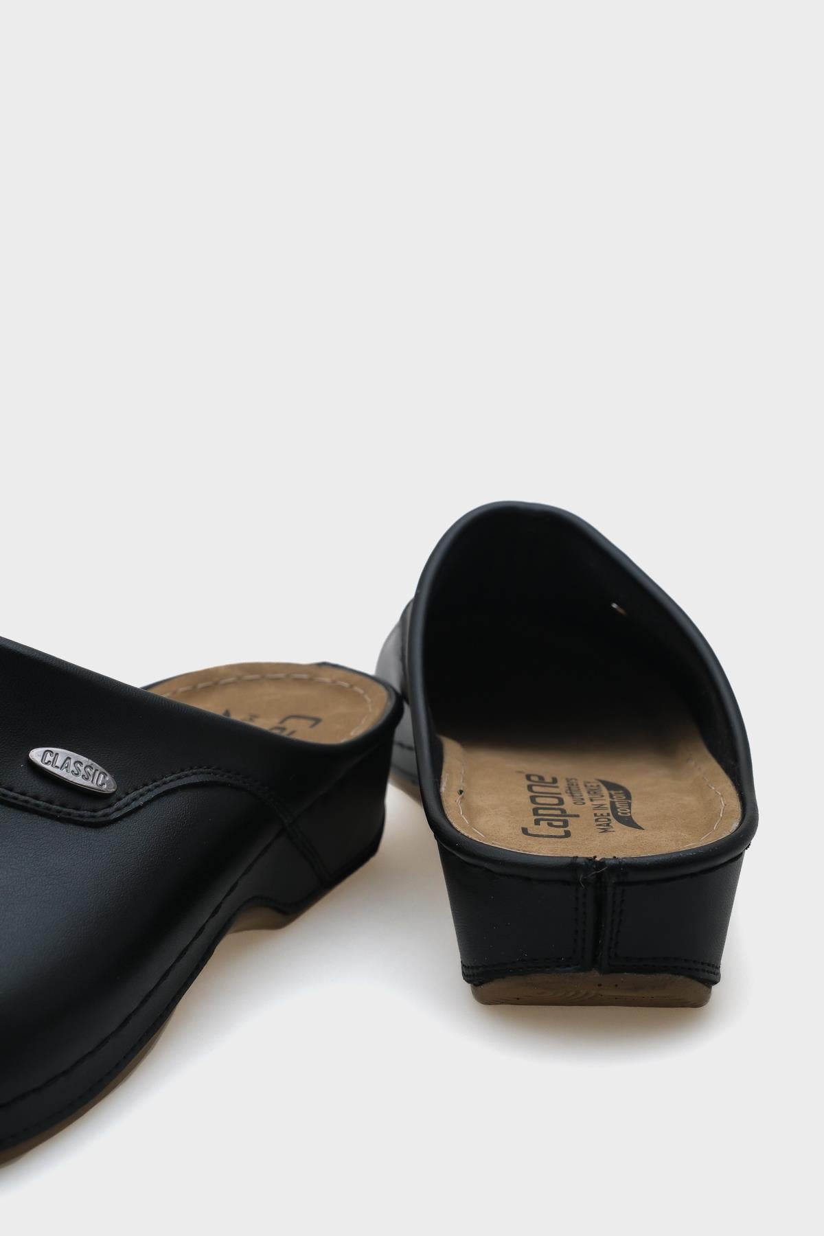 Capone Jody Z0428 Women Black Comfort Anatomical Clog Sandals