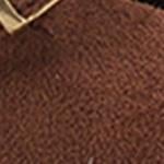 Capone Joell  Suede Look Hidden Wedge Metal Buckle Women Sued Brown Ballet Flat