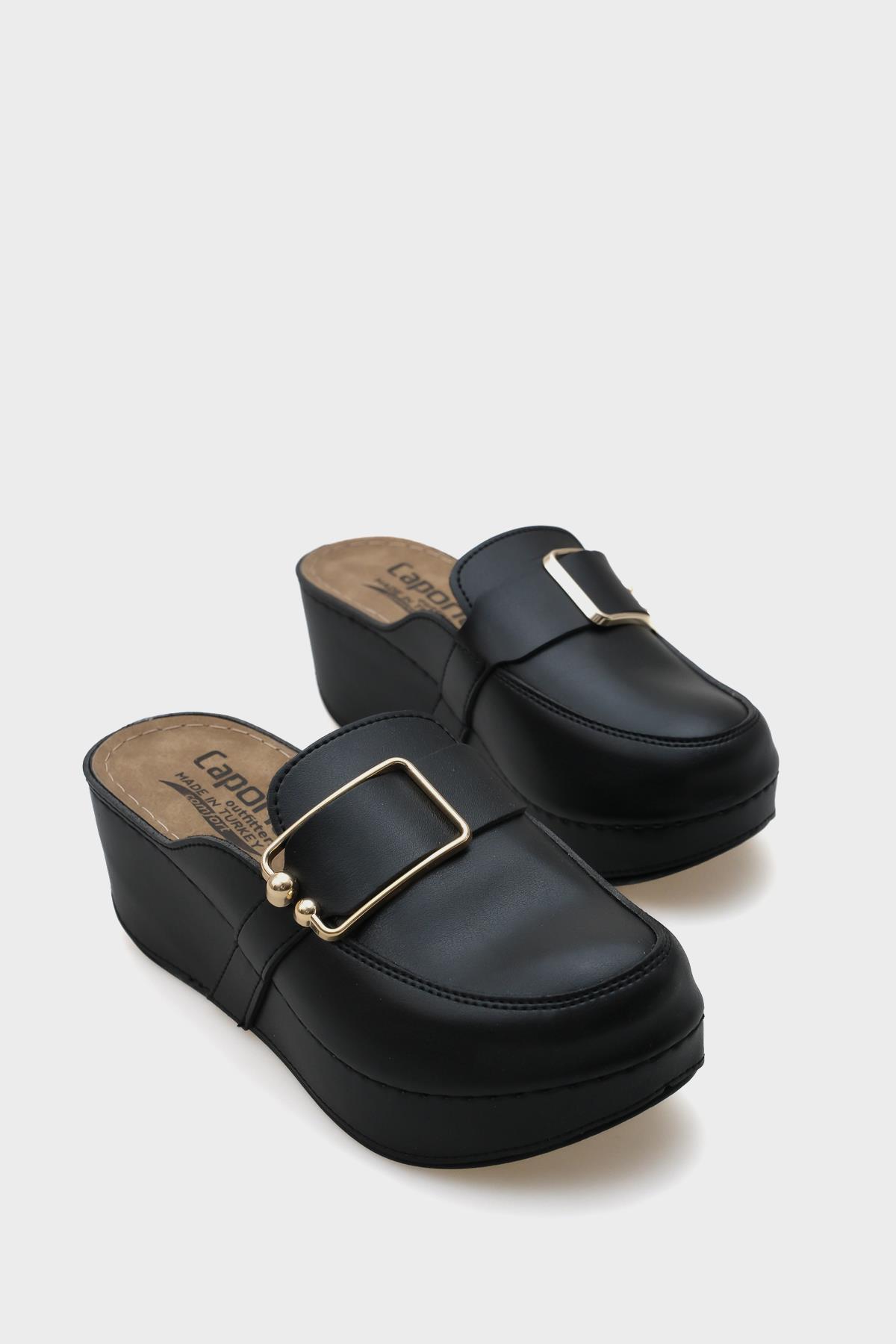 Capone Judy 107090 Women Black Slingback Comfort Anatomical Sandals