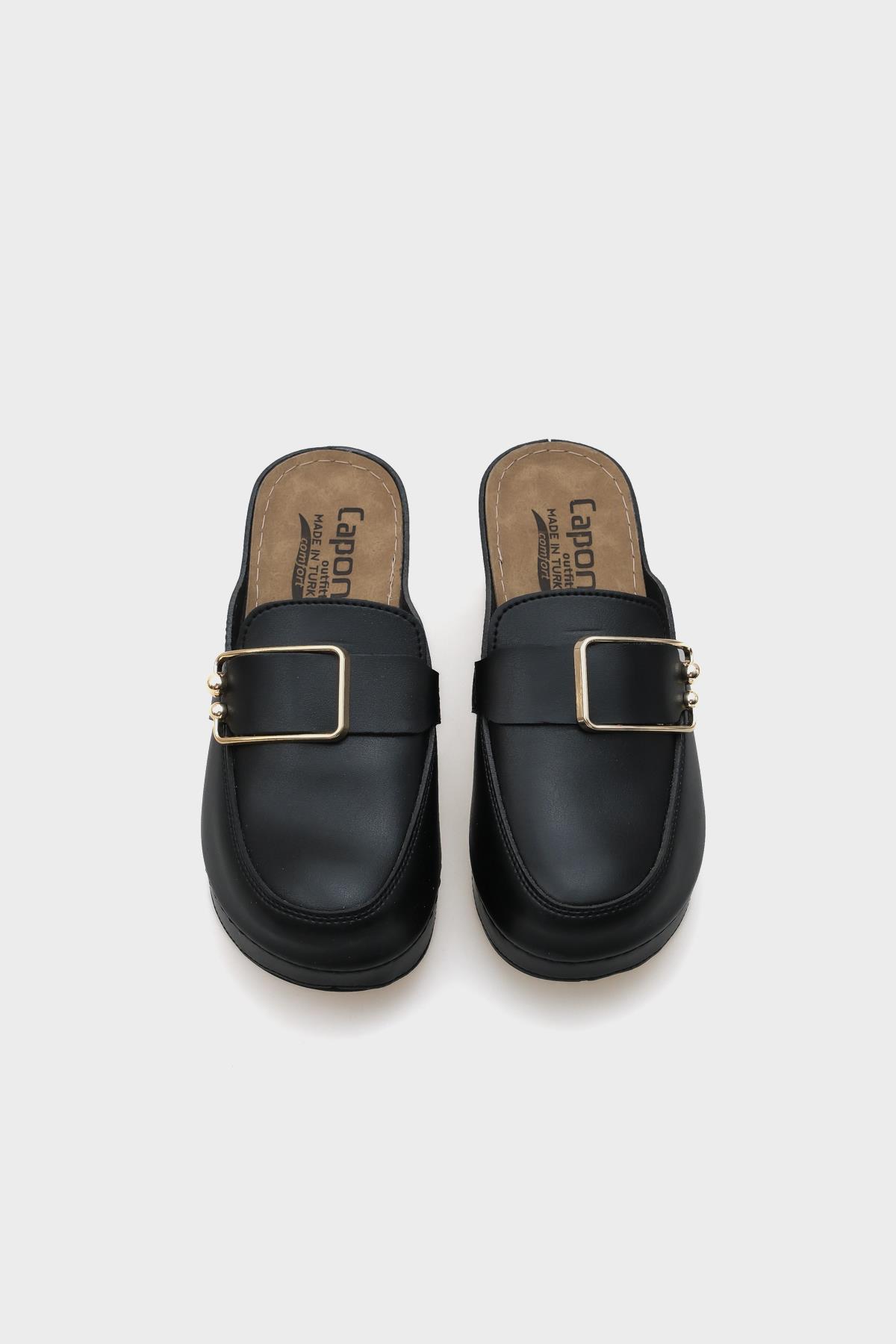 Capone Judy 107090 Women Black Slingback Comfort Anatomical Sandals
