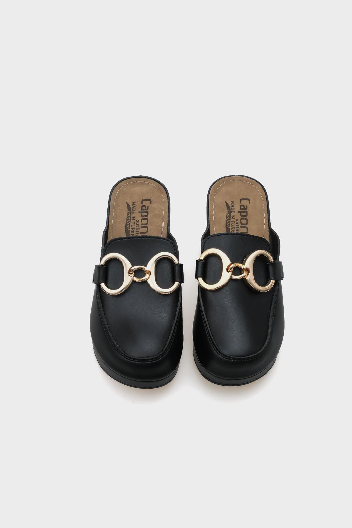 Capone Julia  Women Black Slingback Comfort Anatomical Sandals