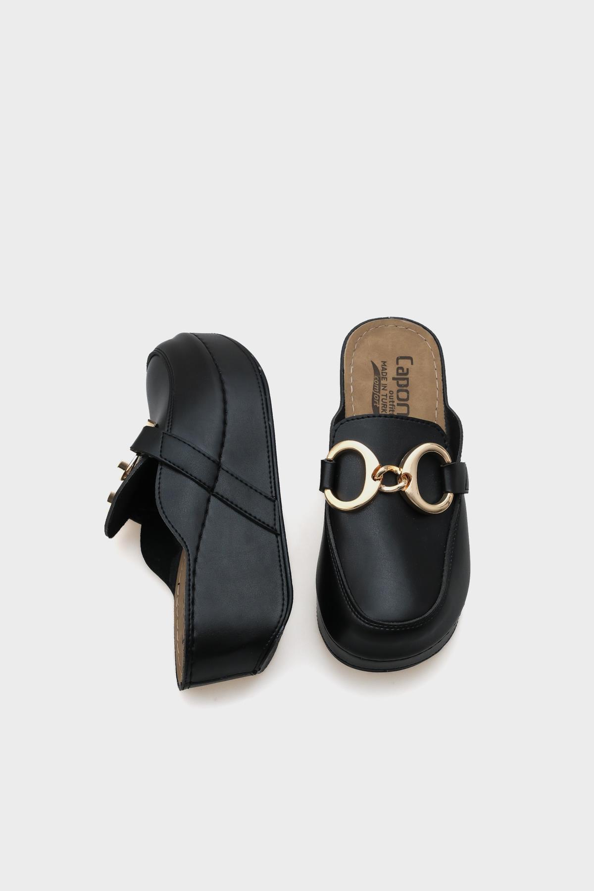 Capone Julia  Women Black Slingback Comfort Anatomical Sandals