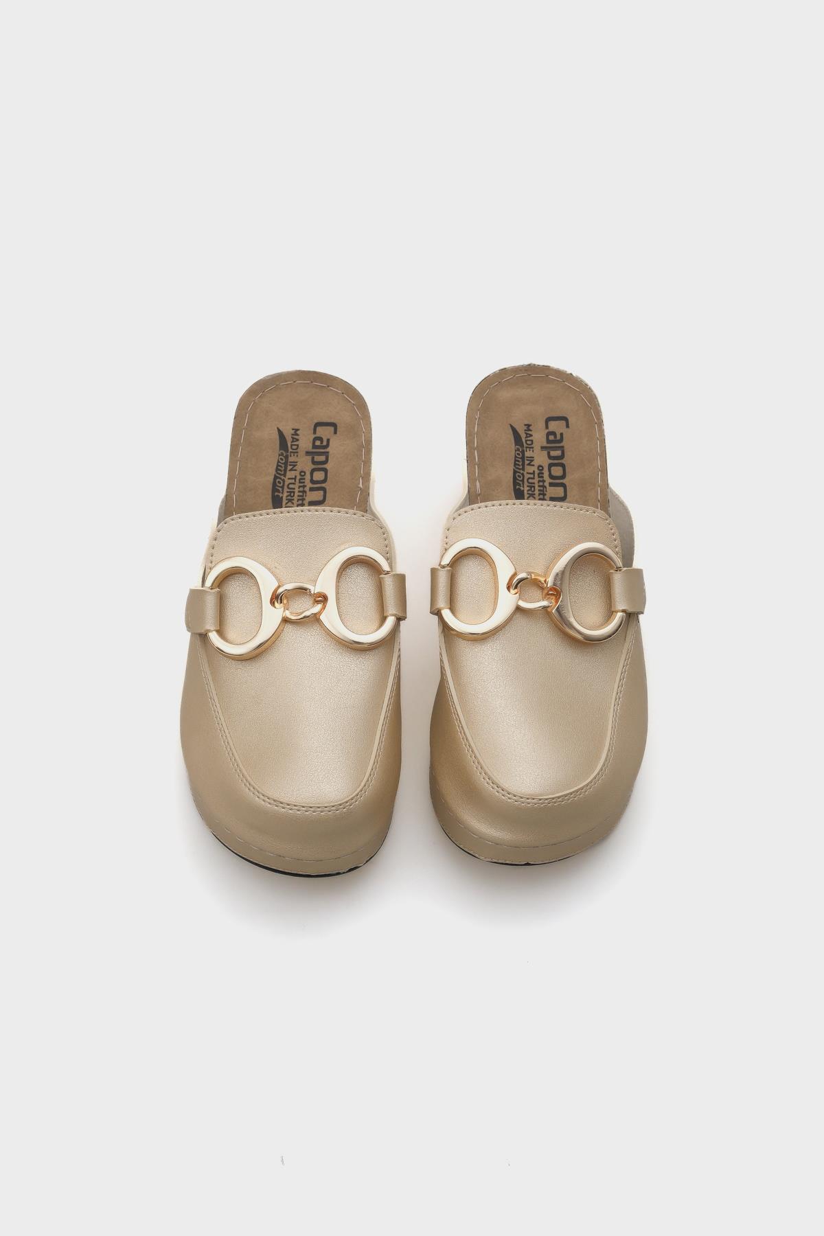Capone Julia  Women Gold Slingback Comfort Anatomical Sandals