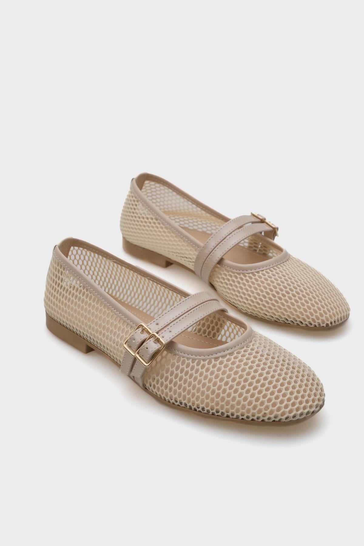 Capone June Women Beige Ballerina