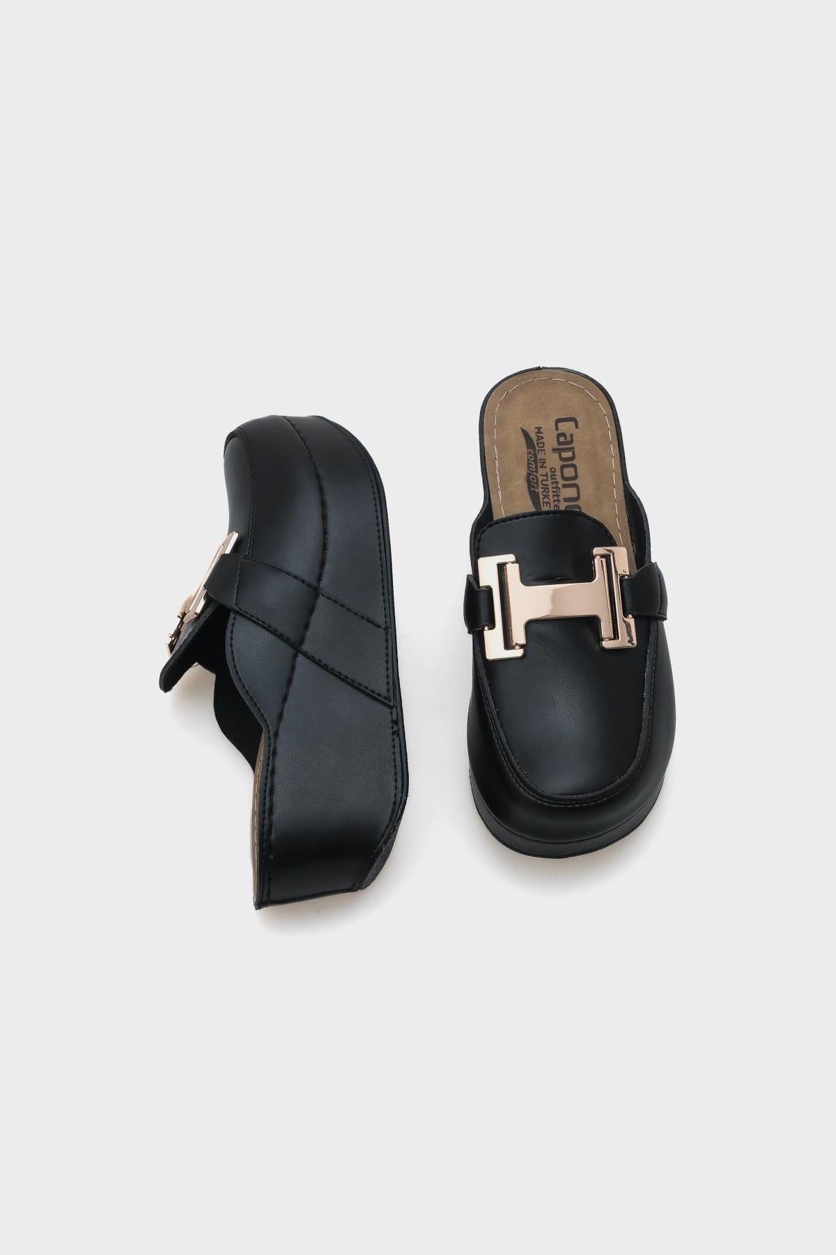 Capone Justin 612005 Women Black Slingback Comfort Anatomical Sandals