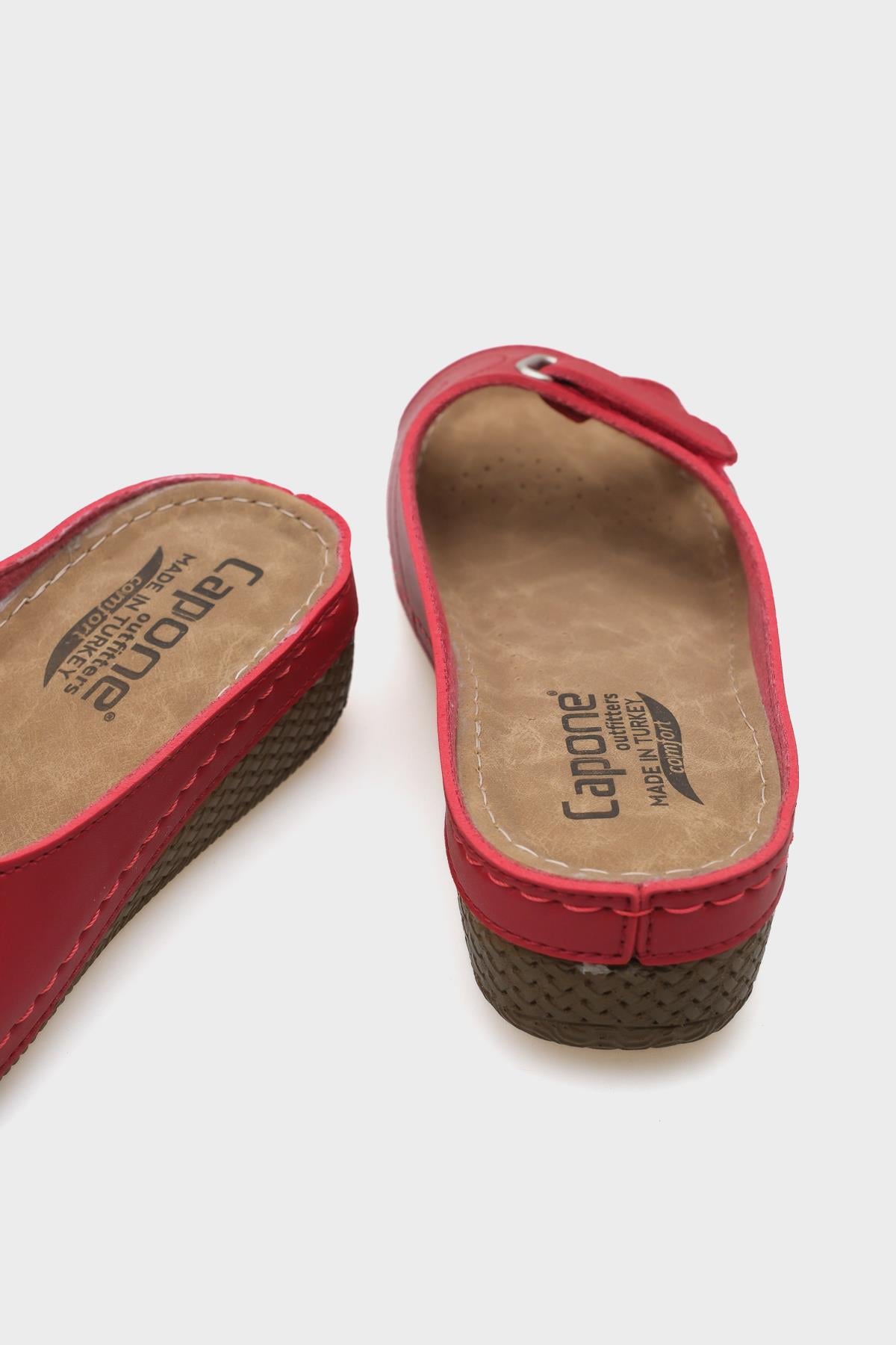 Capone Karen Z0777 Women Red Slide Comfort Anatomical Sandals