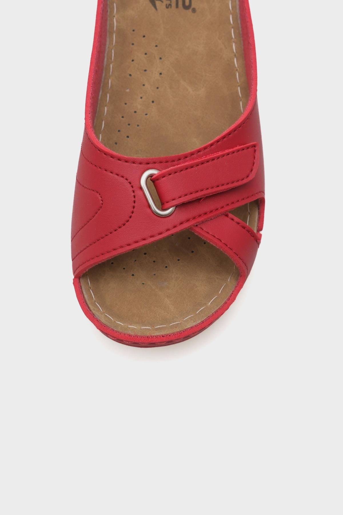 Capone Karen Z0777 Women Red Slide Comfort Anatomical Sandals