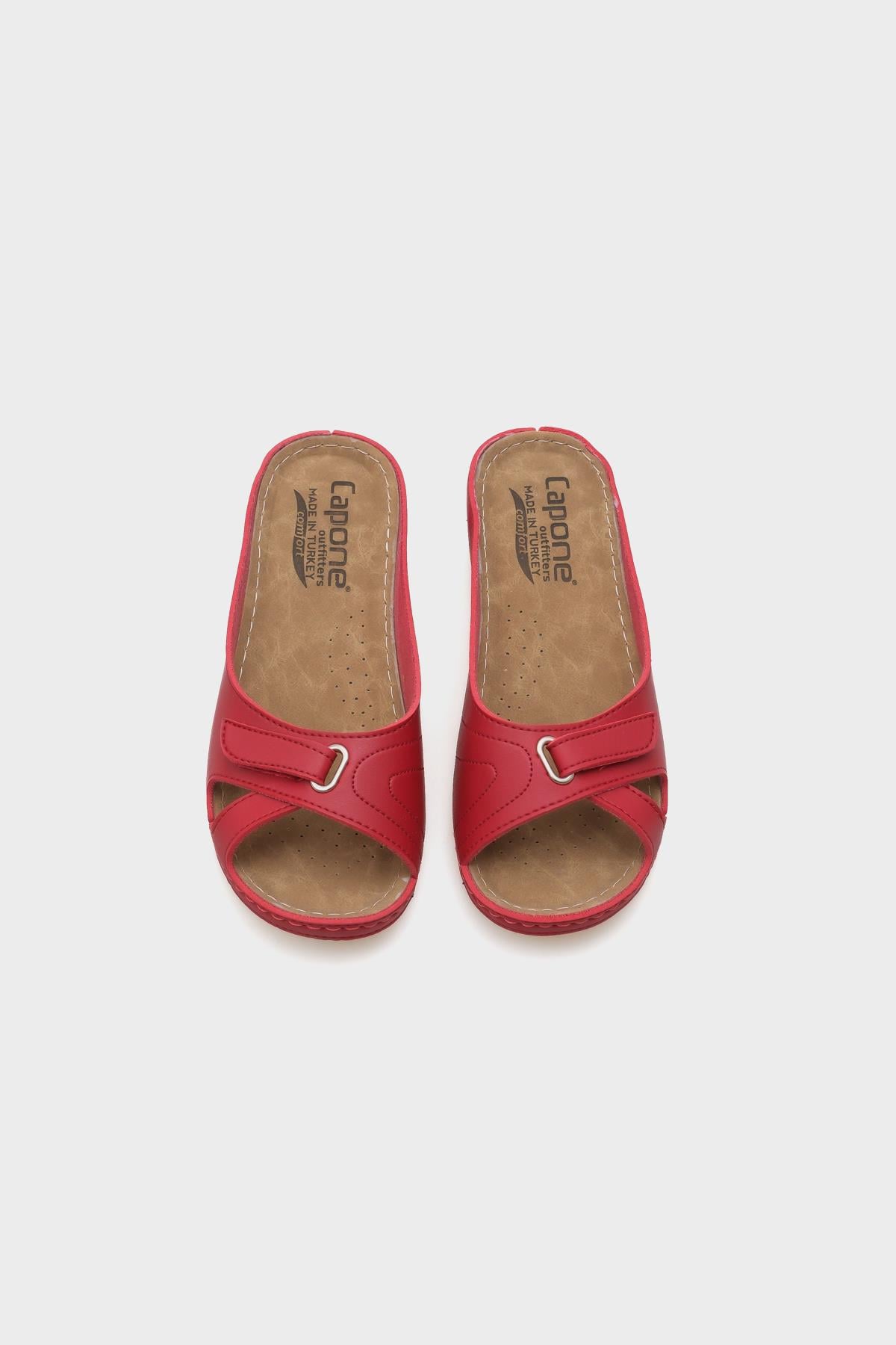 Capone Karen Z0777 Women Red Slide Comfort Anatomical Sandals