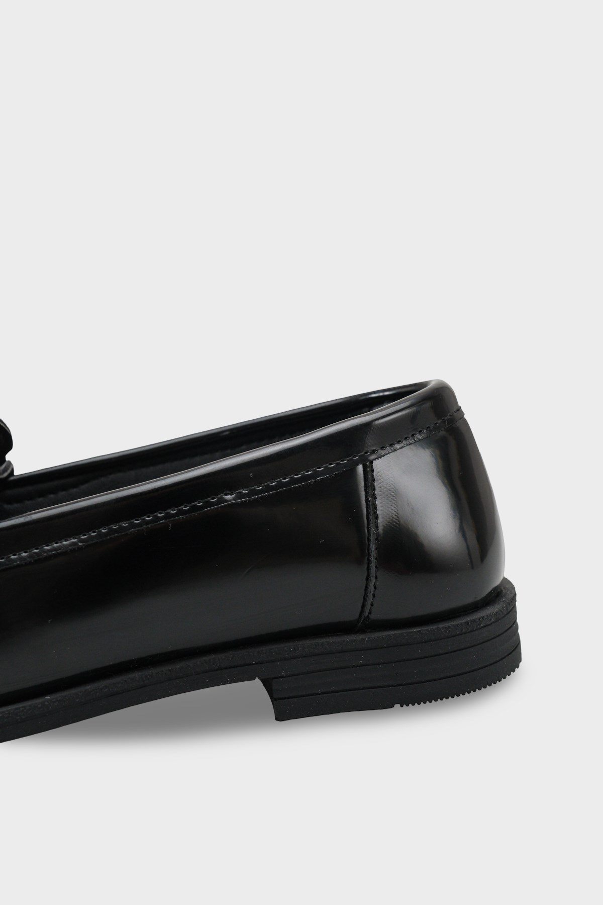 Capone Karlie Metal Buckle Patent Look Women Patent Black Loafer