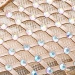 Capone Kathlene Pointed Toe Crystal Embellished Mesh Women Gold Wedding Ballet Flat