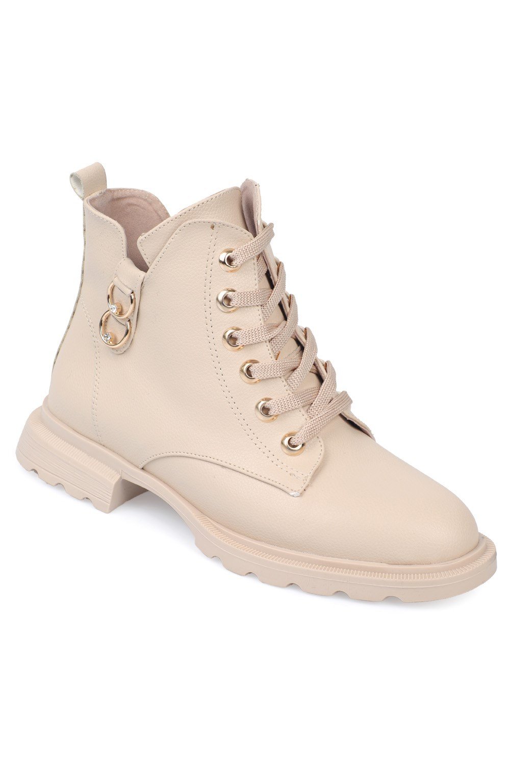 Capone Lace Up Side Zipper Metal Bouckle Woman Low Boots