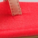 Capone Lacey Satin Mid Heel Square Toe Women Red Sandal