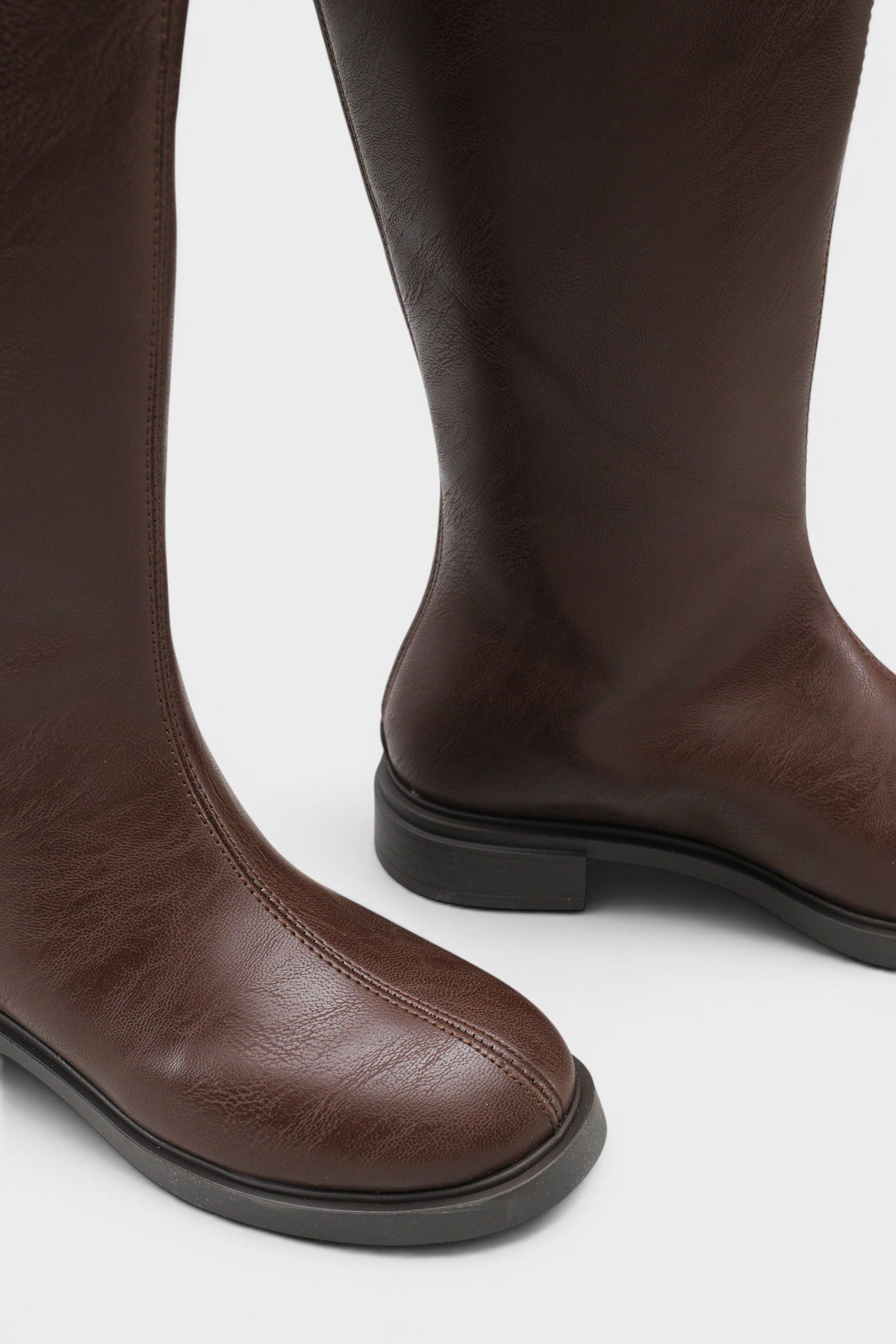 Capone Larine Round Toe Back Zip Women Brown Riding Boot