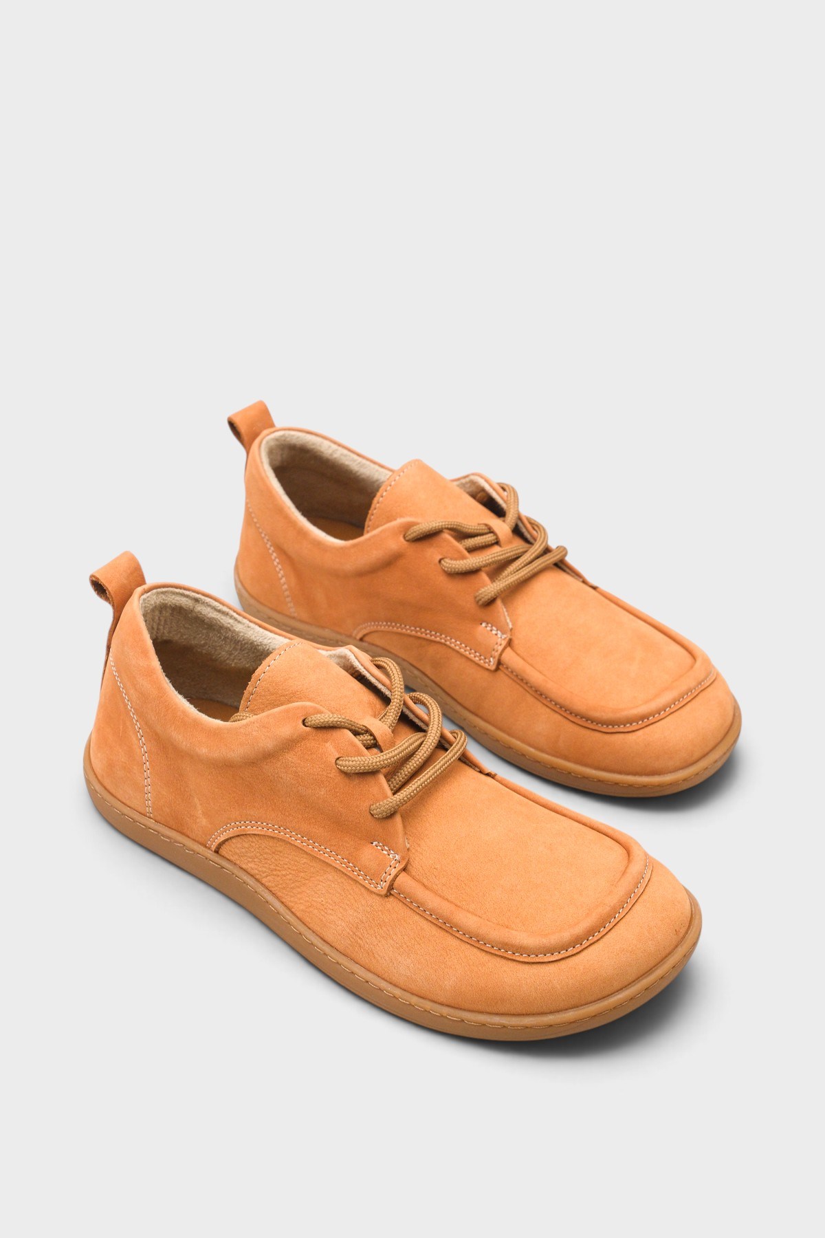 Capone Lauryn Genuine Nubuck Leather Comfort Lace-Up Women Nubuck Tan Loafer