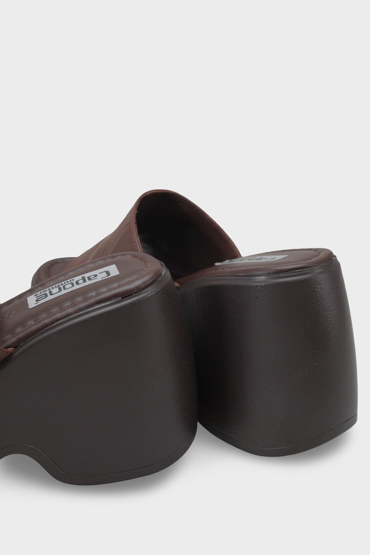 Capone Lena High Wedge Heel Women Brown Sandals