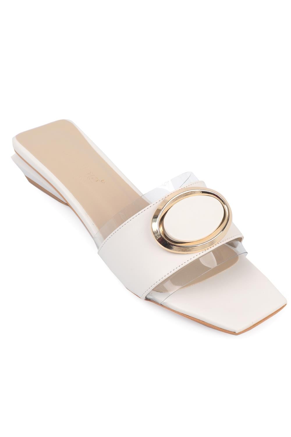 Capone Low Heel Transparent Banded Woman Sandals