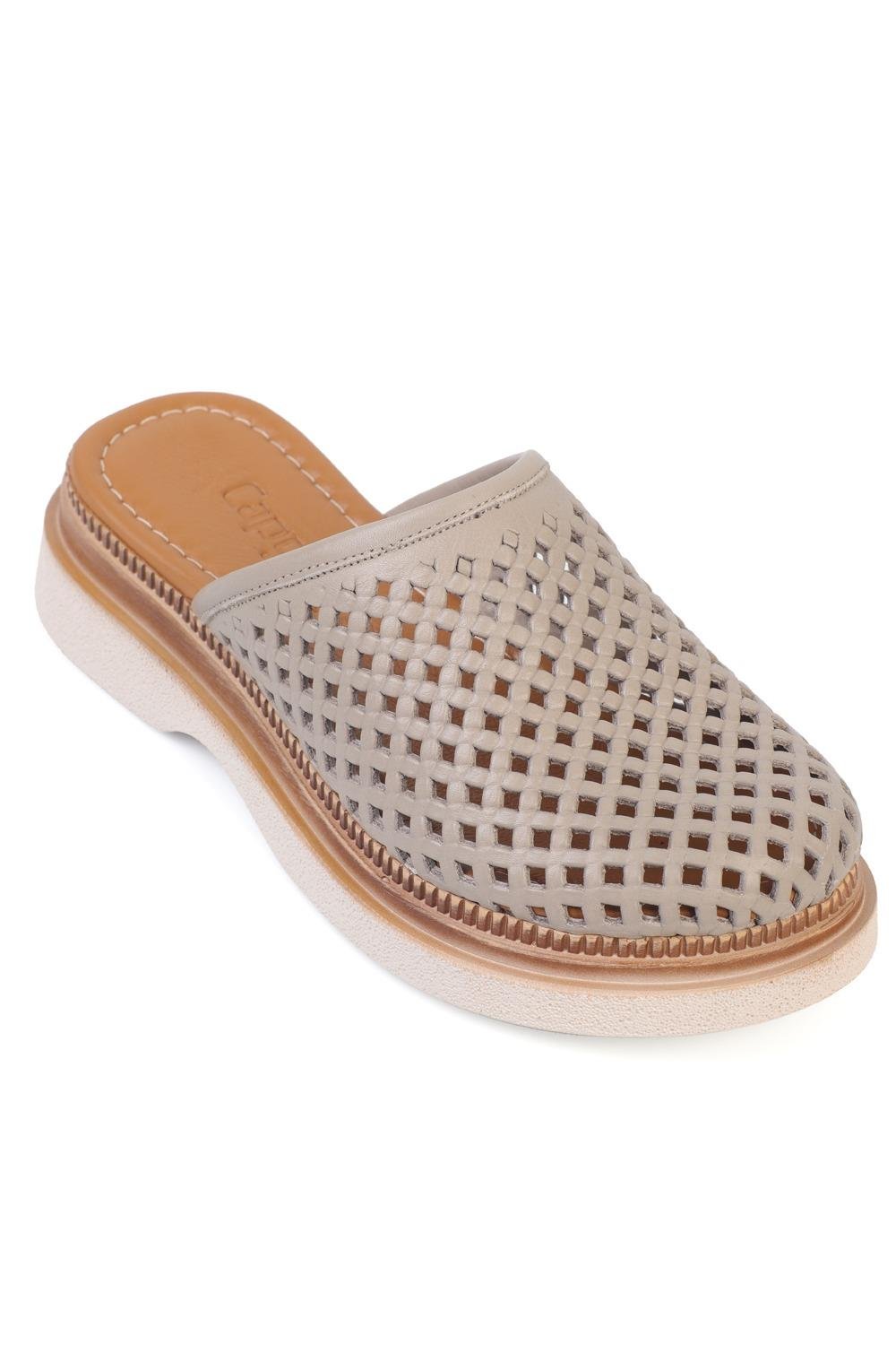 Capone  Madelle Genuine Leather Wedge Heel Studded Women Gem Clog