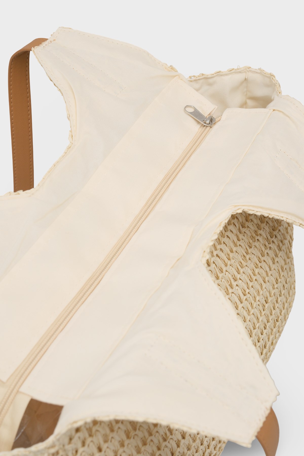 Capone Malaga Raffia Look Women Beige Shoulder Bag