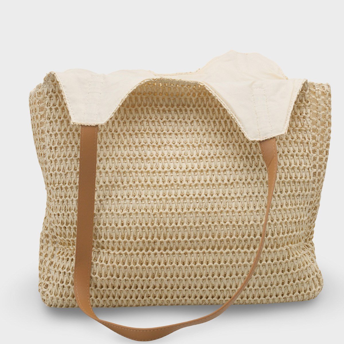 Capone Malaga Raffia Look Women Beige Shoulder Bag