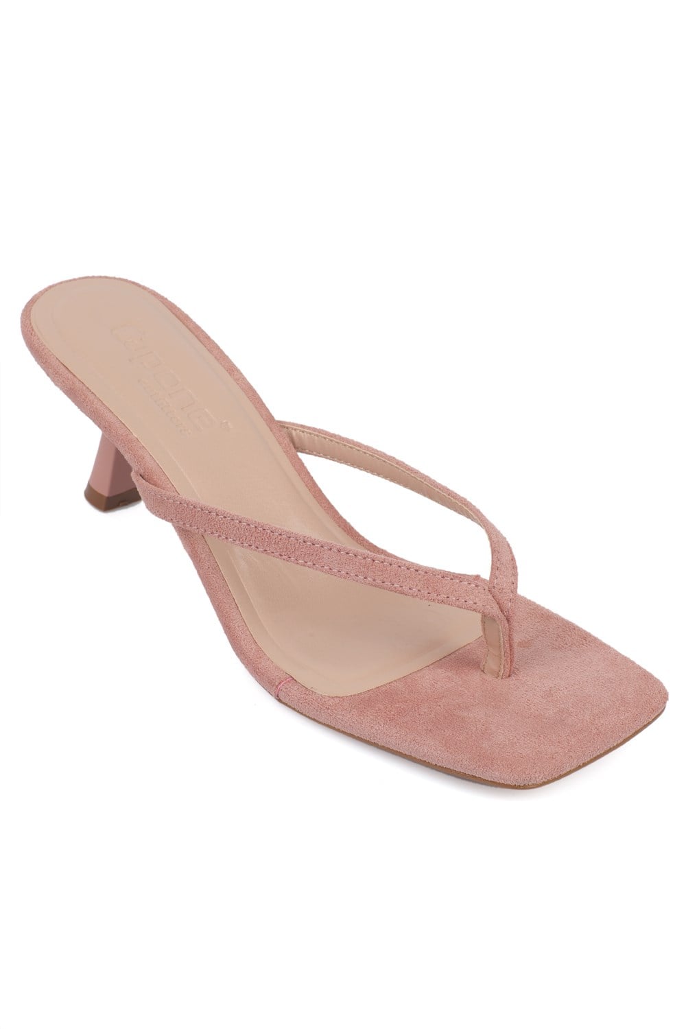 Capone Malory Slim Band Thong Square Toe Low Heel Women  Sandal