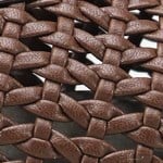 Capone Marnia Buckle Strap Square Toe Raffia Look Women Brown Ballet Flat