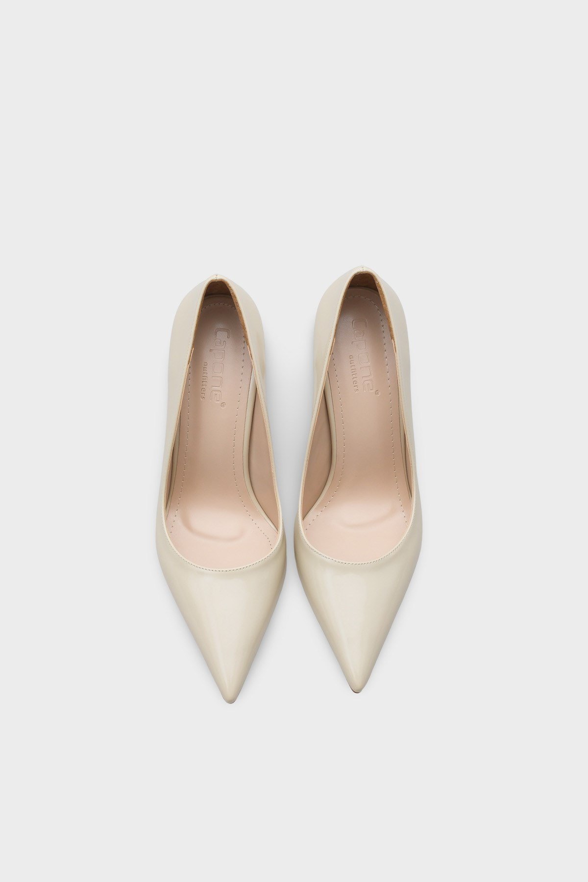 Capone Medium Heel Women Patent Ecru Stiletto