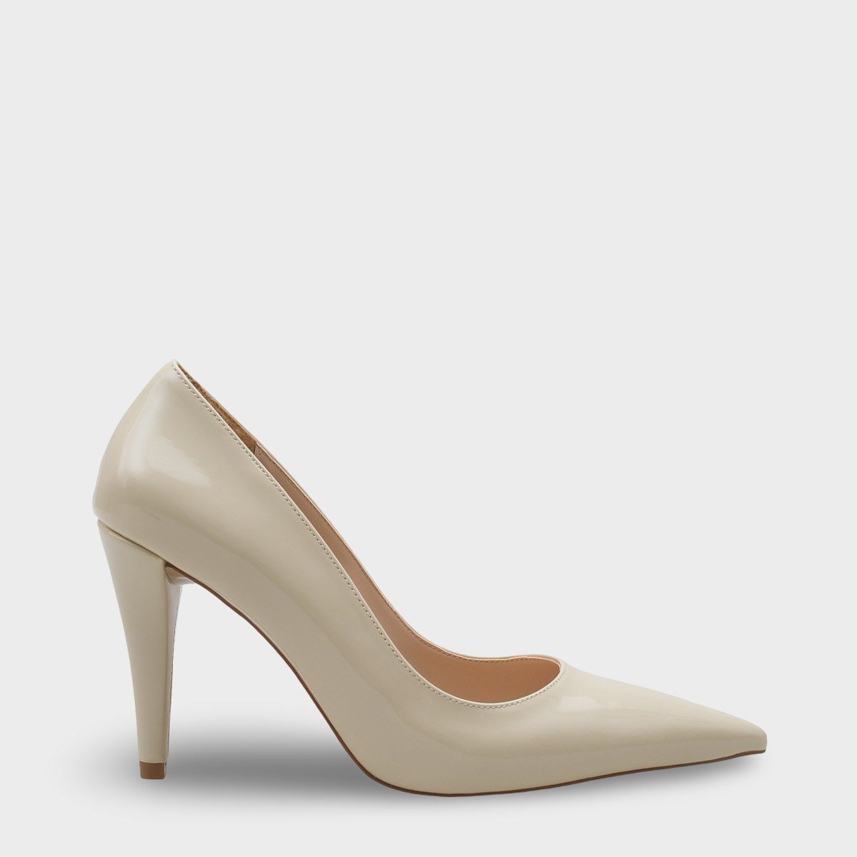 Capone Medium Heel Women Patent Ecru Stiletto