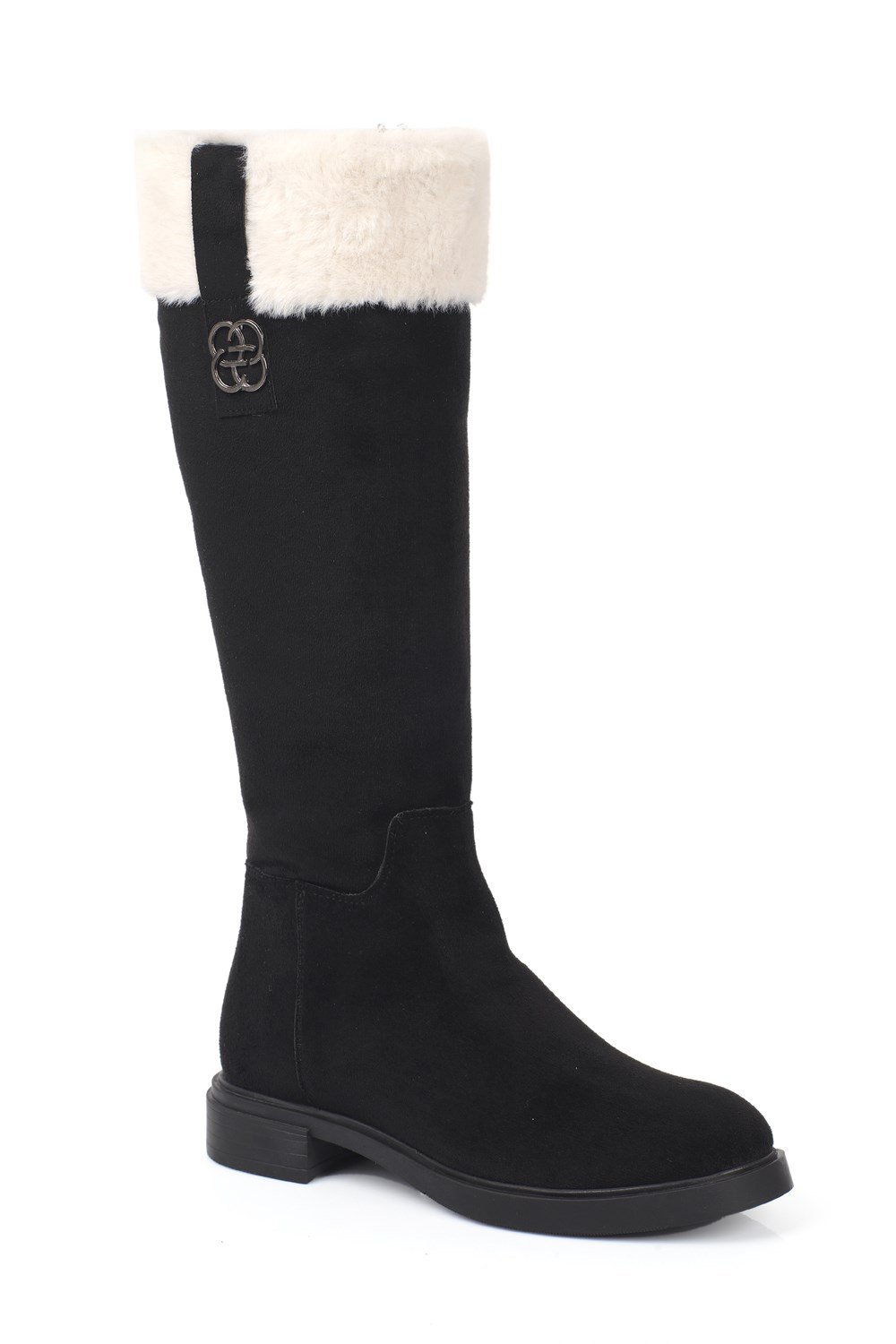 Capone Melitta Faux Fur Trim Suede Look Pull-On Women  Boot