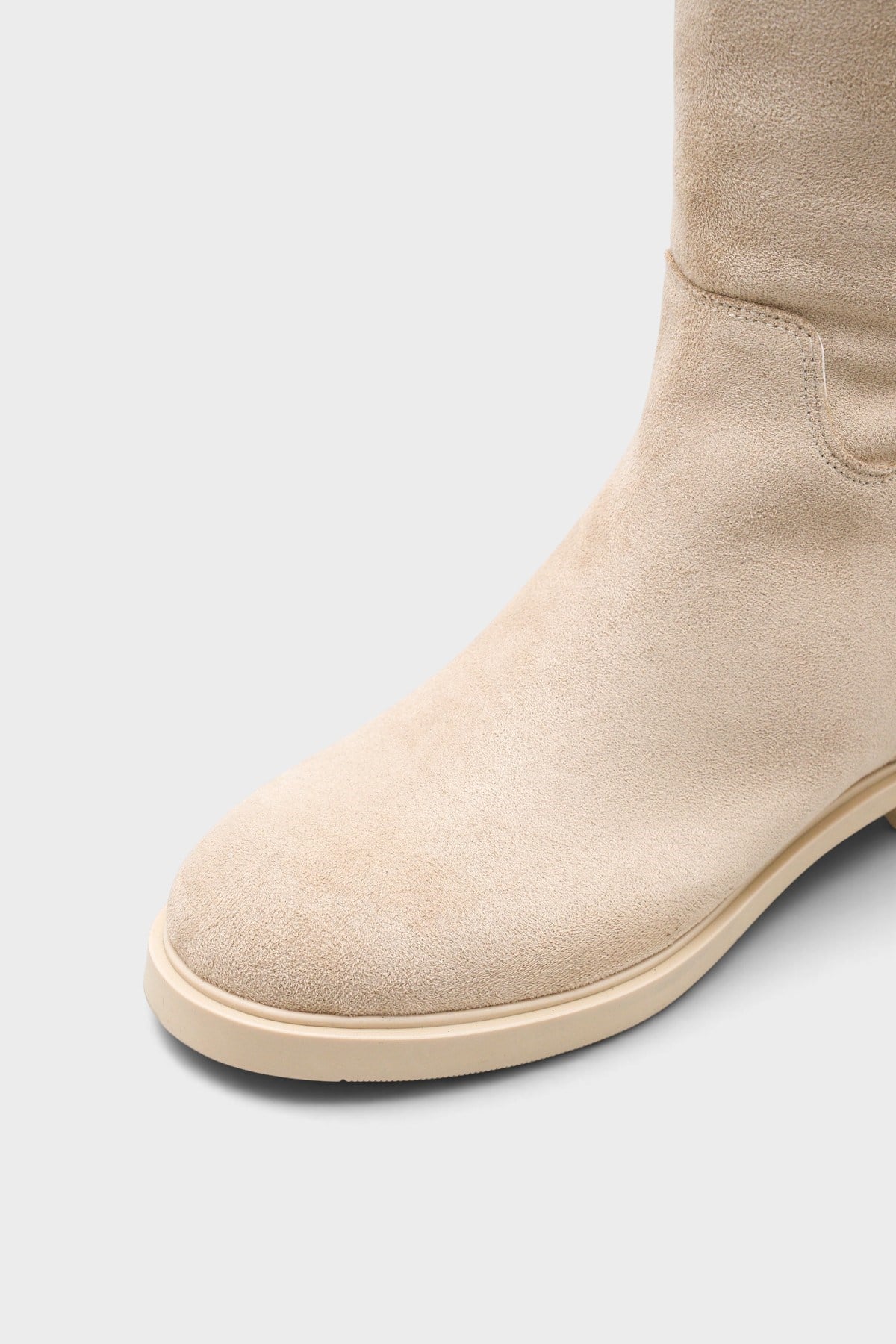 Capone Melitta Faux Fur Trim Suede Look Pull-On Women Mink Boot
