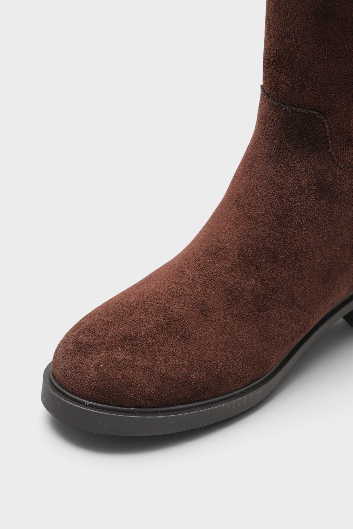Capone Melitta Faux Fur Trim Suede Look Pull-On Women Brown Boot
