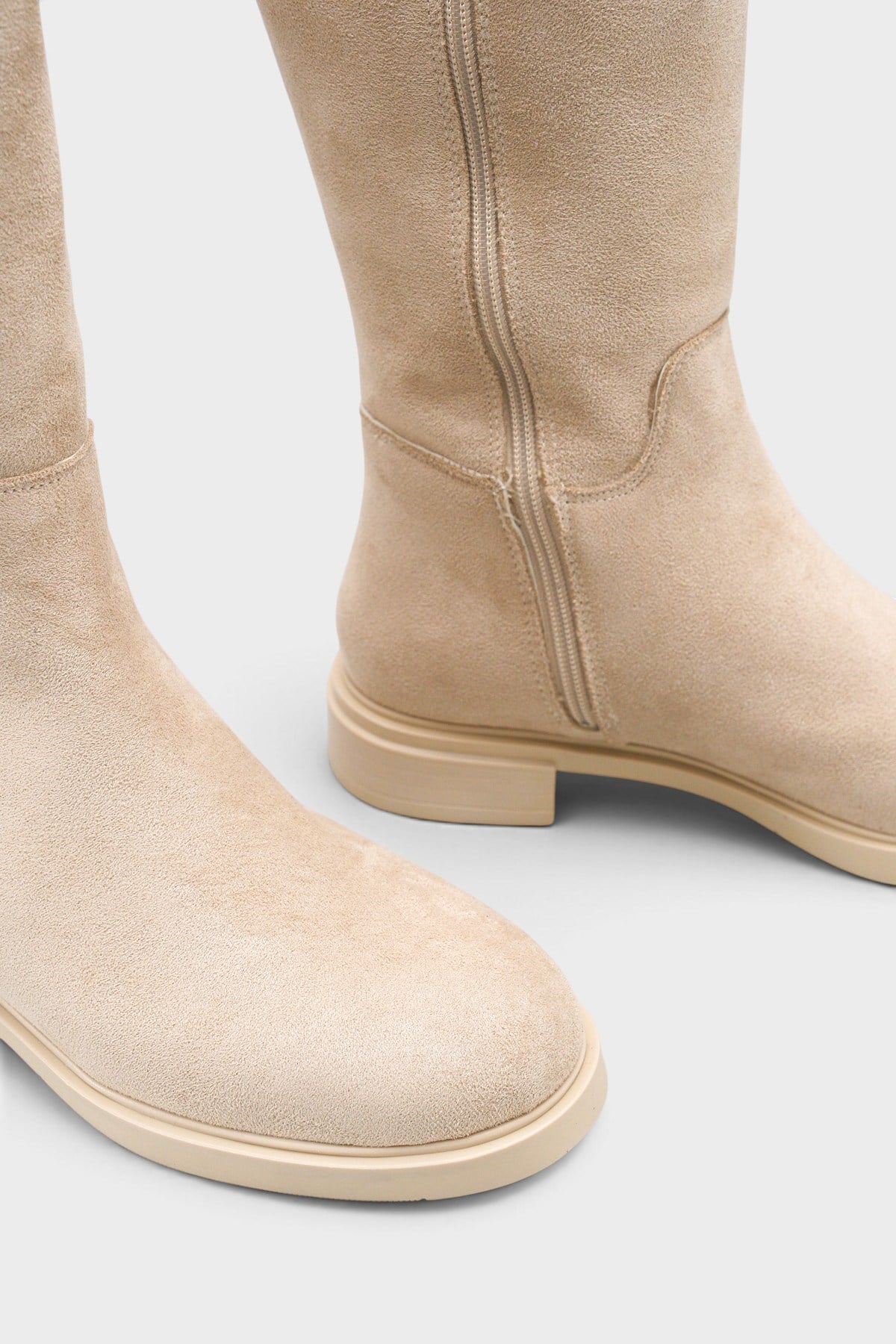 Capone Melitta Faux Fur Trim Suede Look Pull-On Women Mink Boot