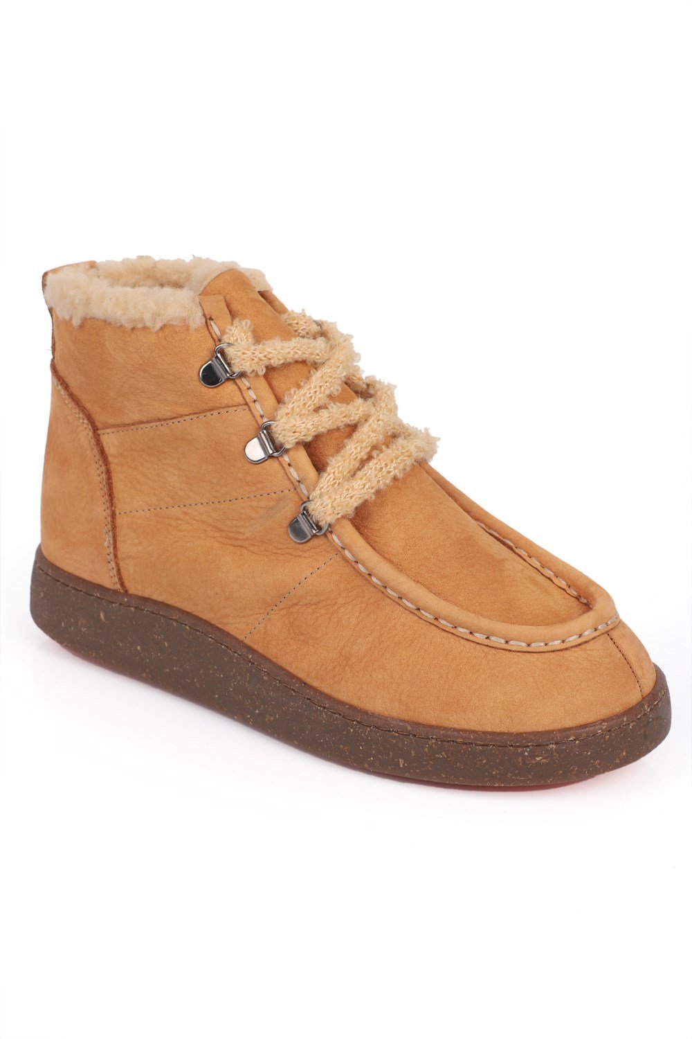 Capone Merrilee Genuine Nubuck Leather Comfort Women Nubuck Tan Ankle Boot