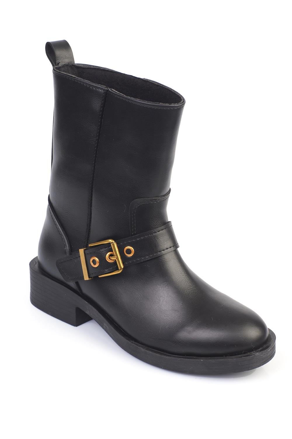 Capone Metal Accessory Elastic Biker Boots