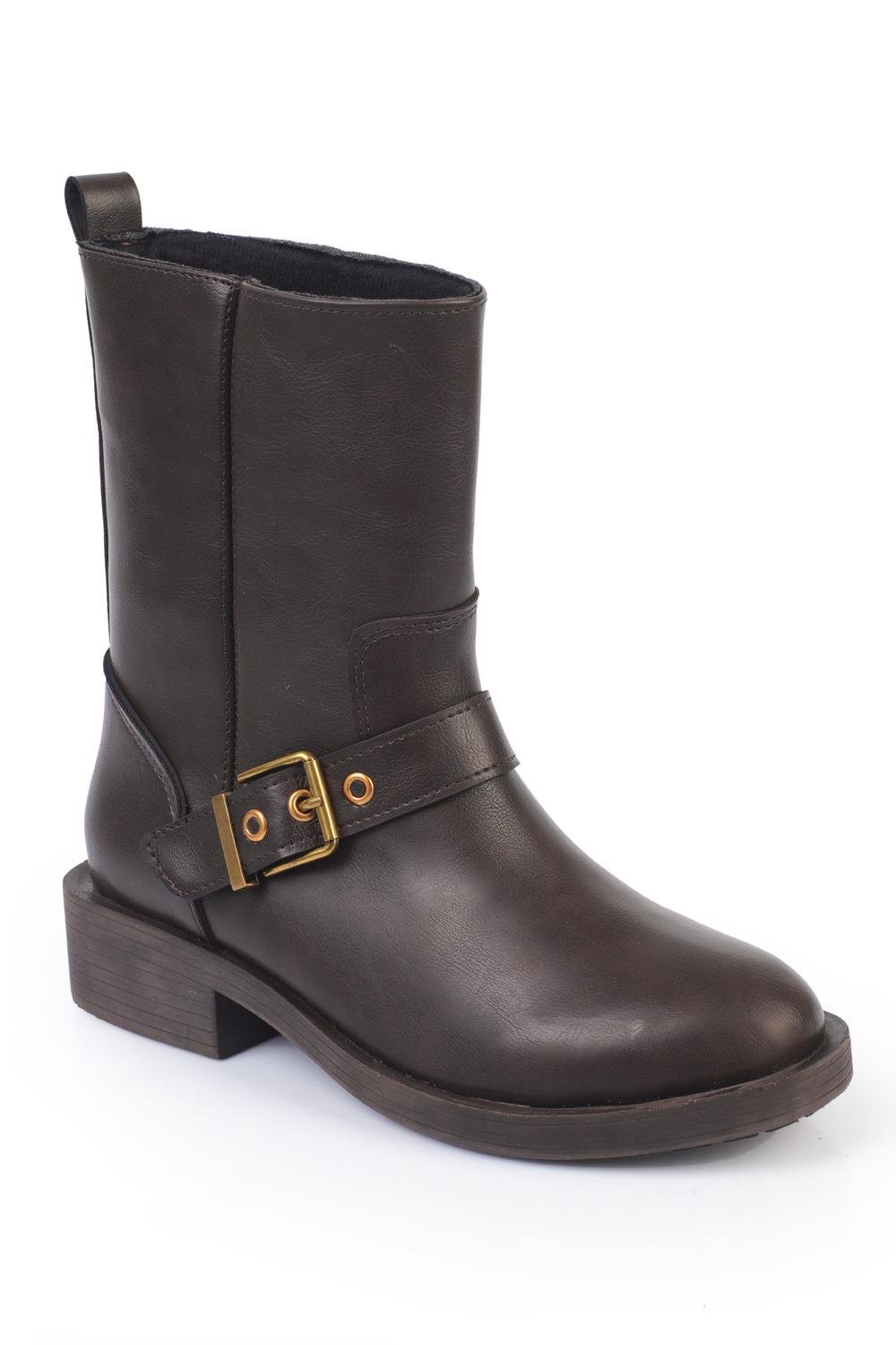 Capone Metal Accessory Elastic Biker Boots