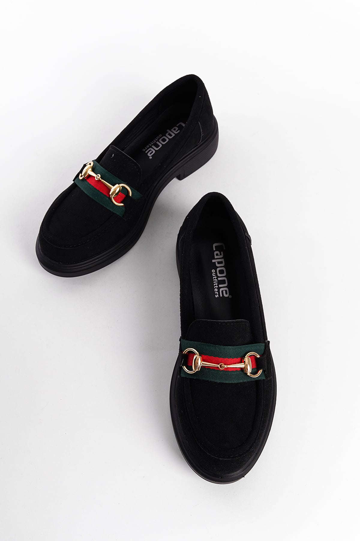 Capone Metal Buckle Women Black Loafer