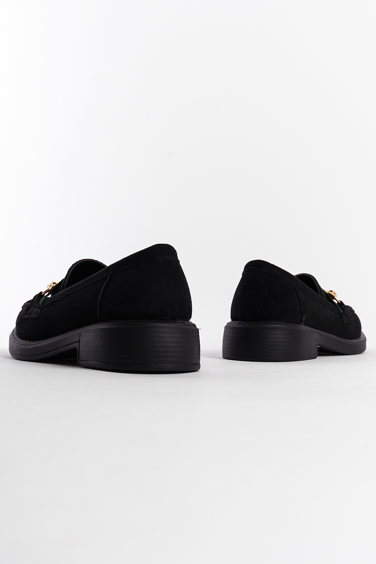 Capone Metal Buckle Women Black Loafer