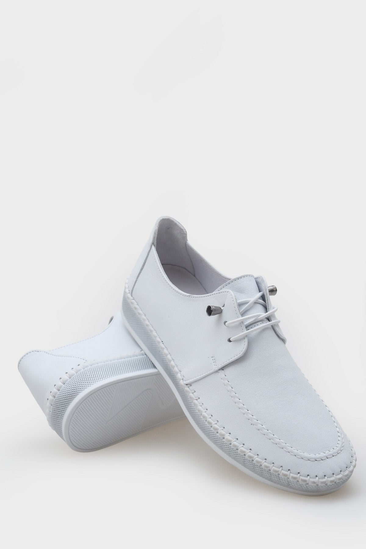 Capone Michele Genuine Leather Soft Comfort Sole Women White Ballet Flat