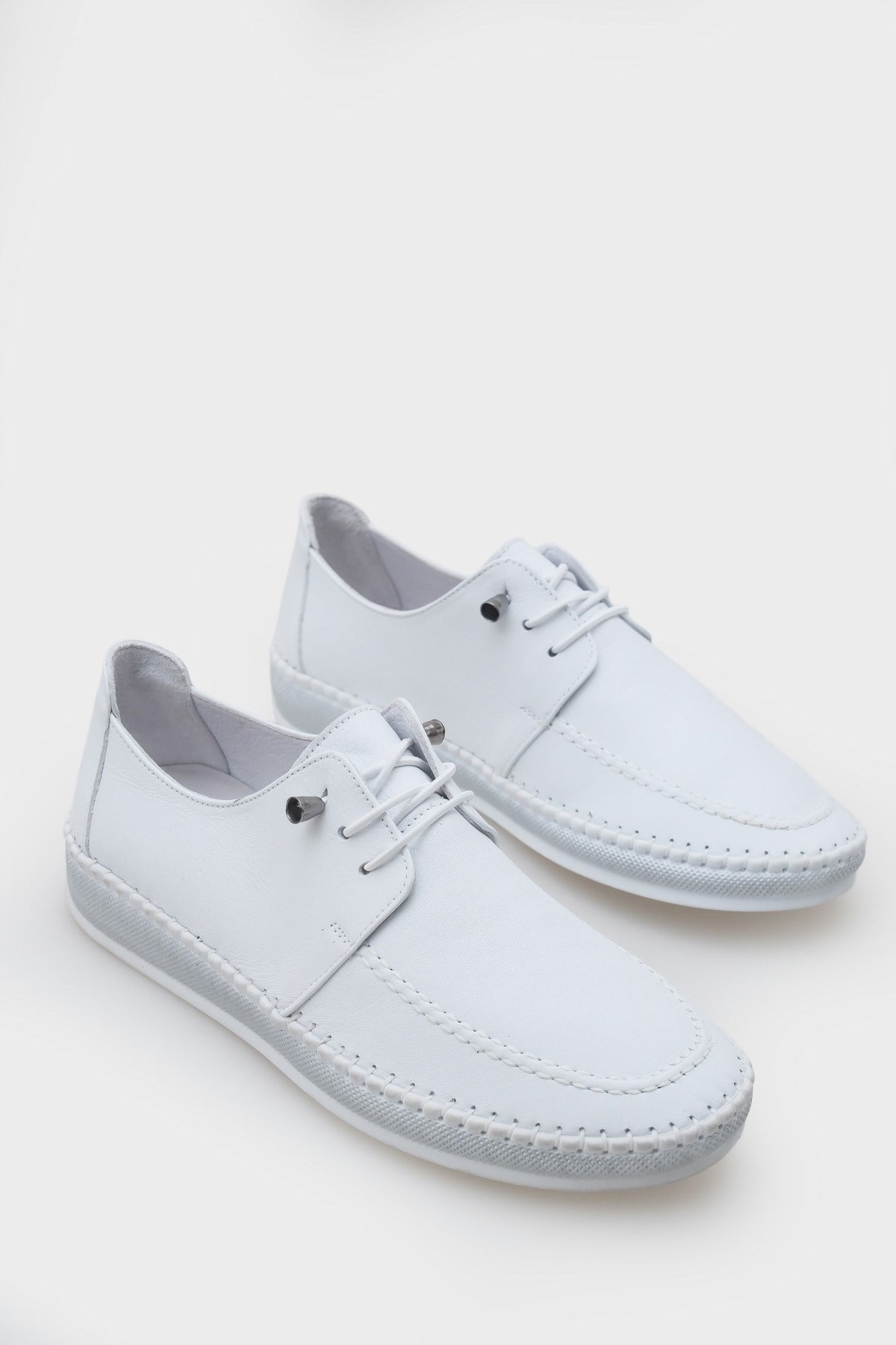 Capone Michele Genuine Leather Soft Comfort Sole Women White Ballet Flat