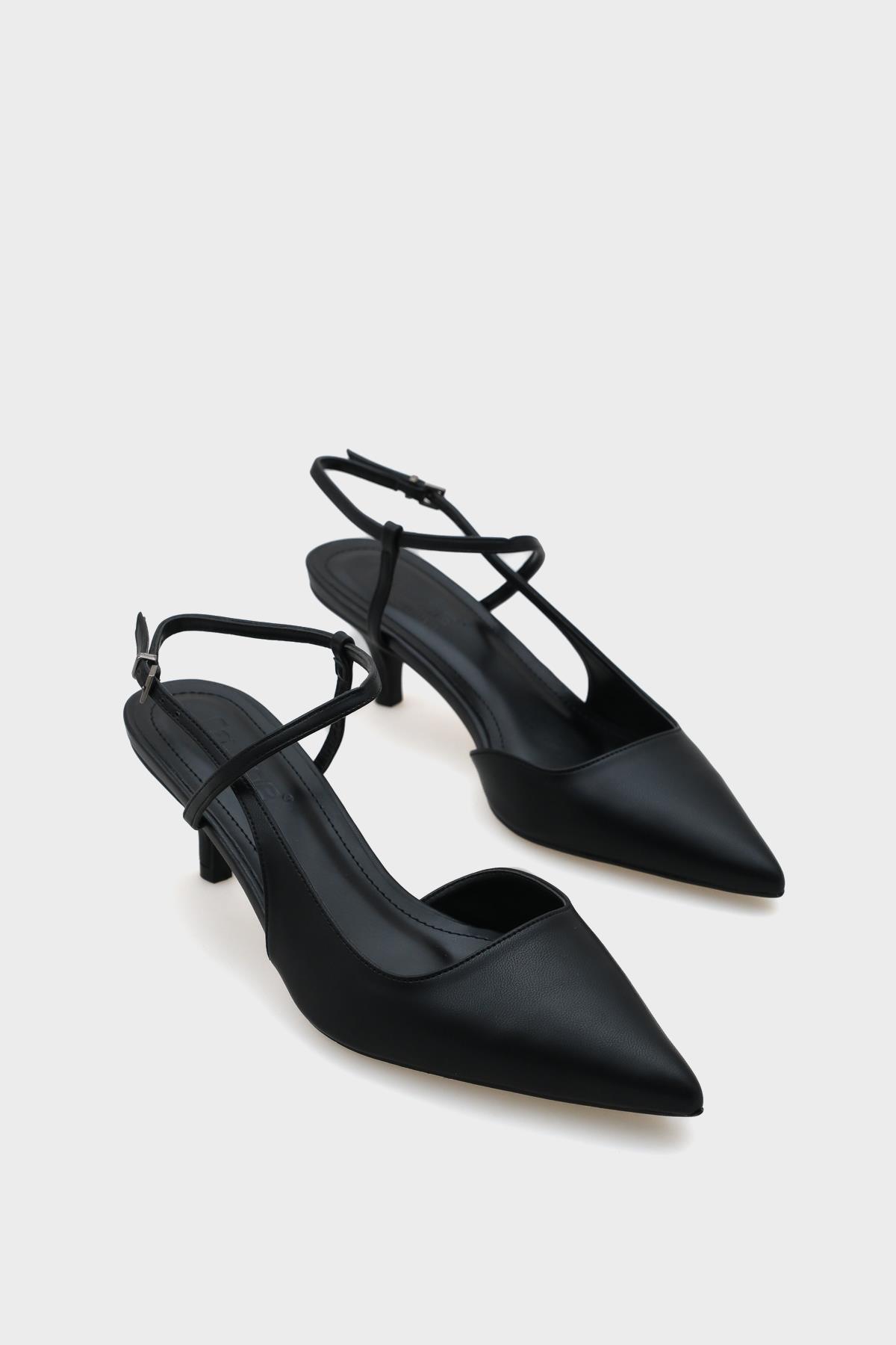 Capone Mid Heel Ankle Strap Pointed Toe Women  Shoes