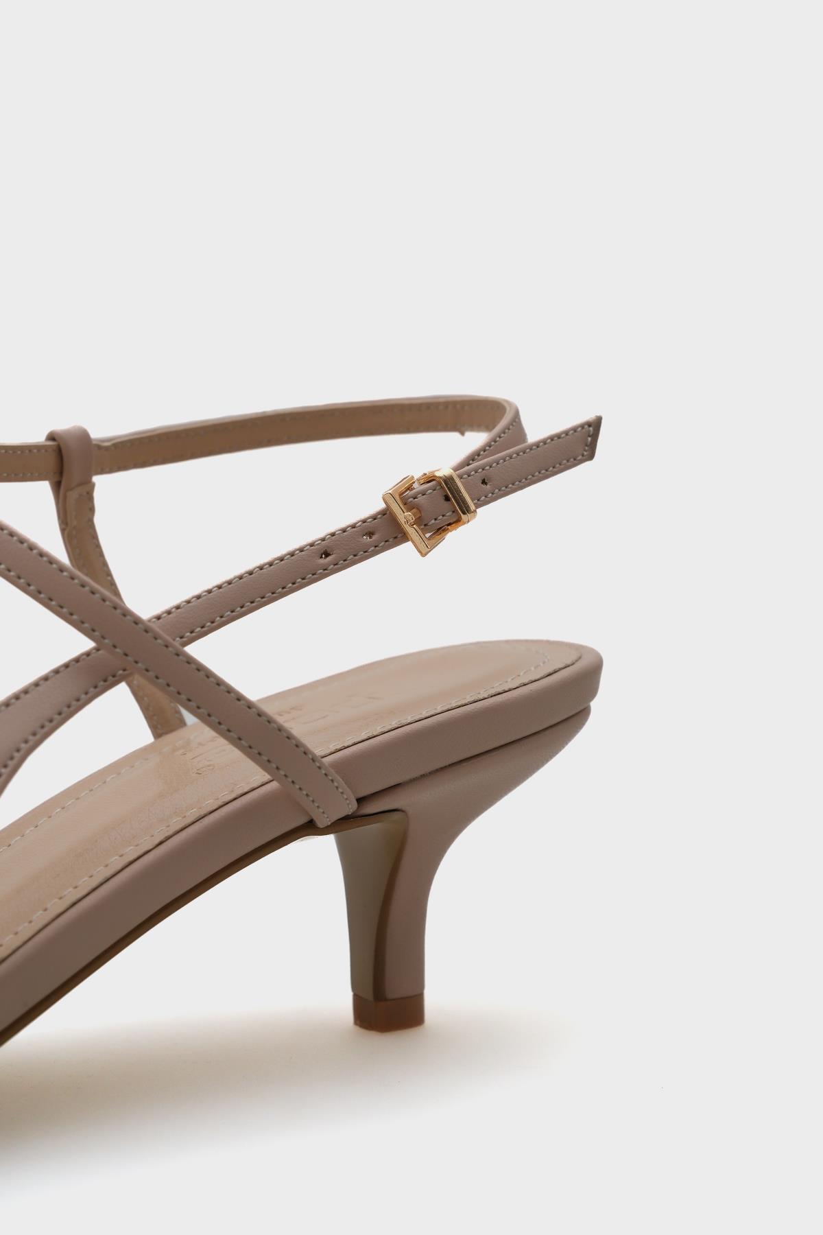 Capone Mid Heel Ankle Strap Pointed Toe Women  Shoes