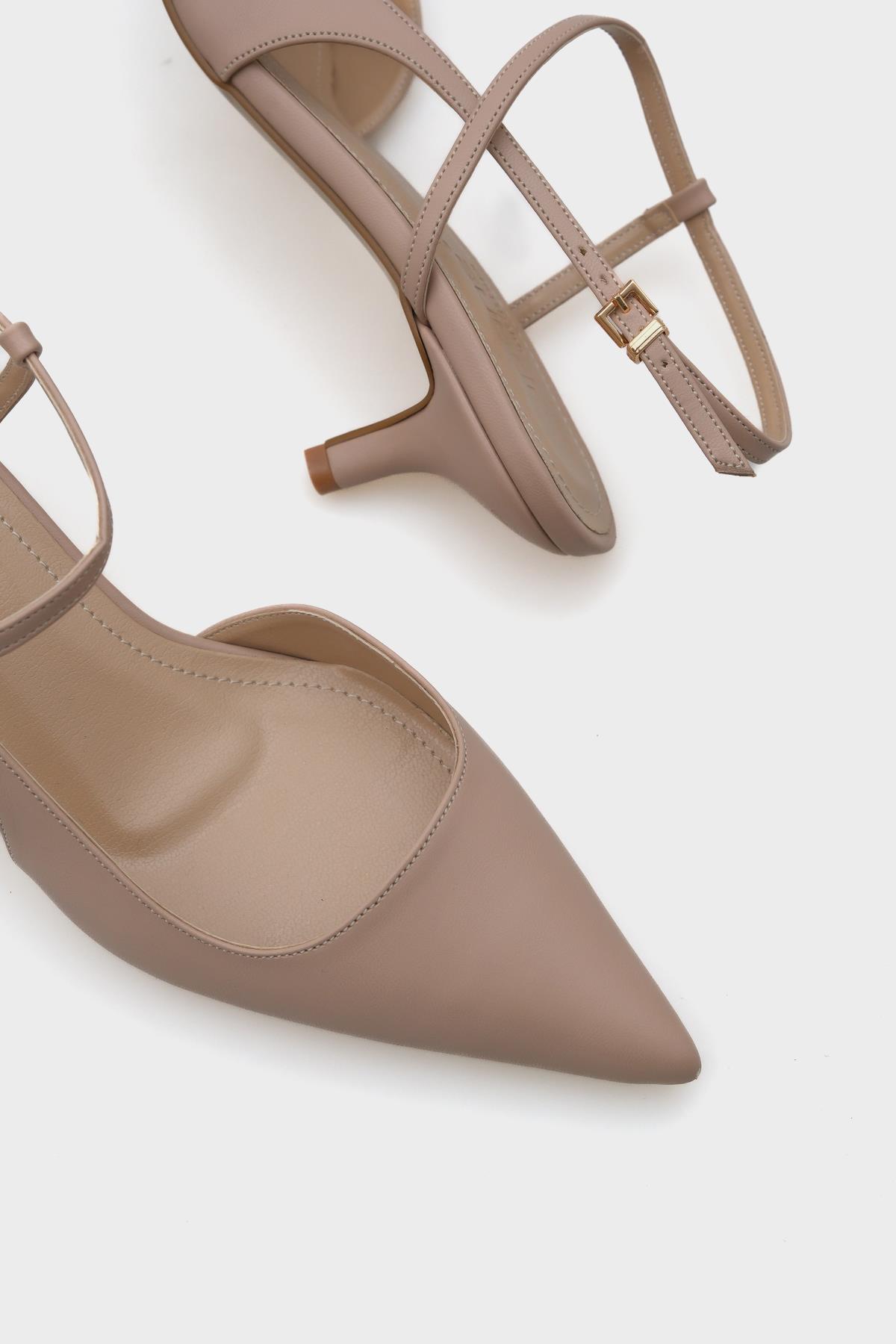 Capone Mid Heel Ankle Strap Pointed Toe Women  Shoes
