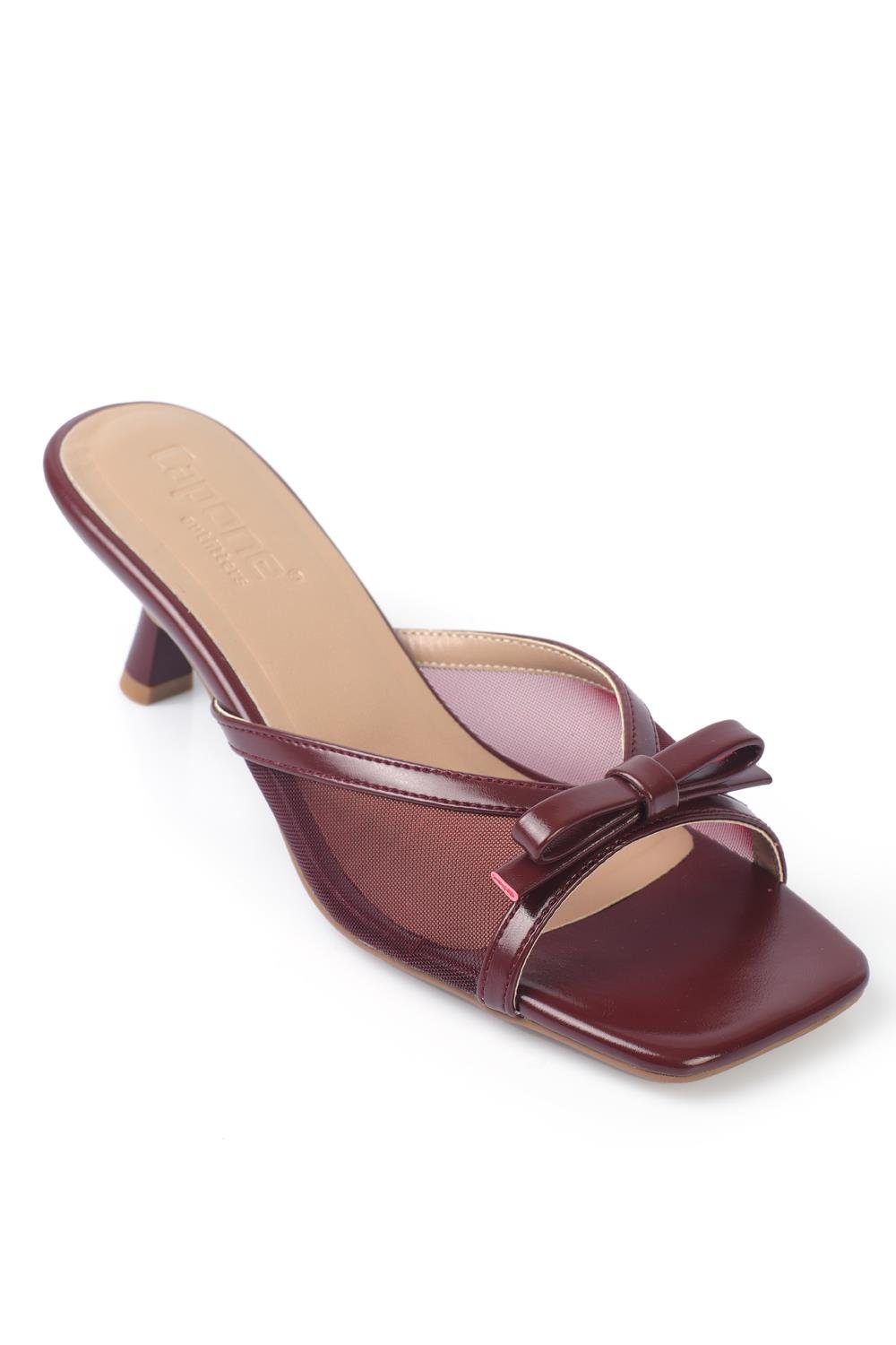 Capone Mid Heel Mesh Bow Women  Sandals