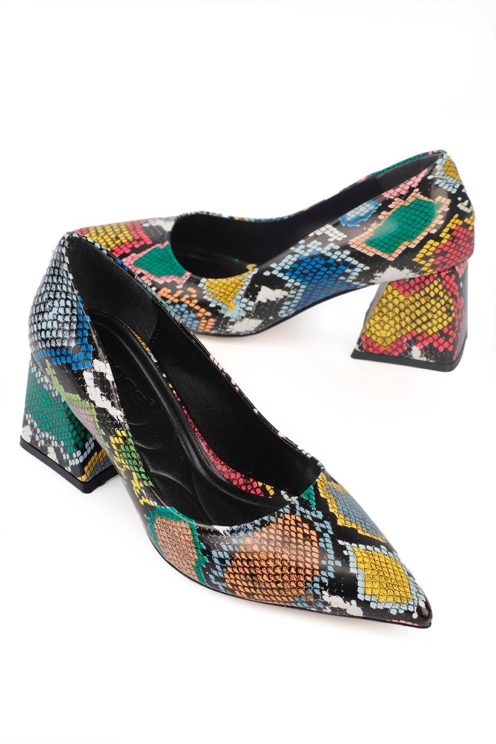 Capone Mid Heel Soft Padded Insole Women Multicolored Shoes