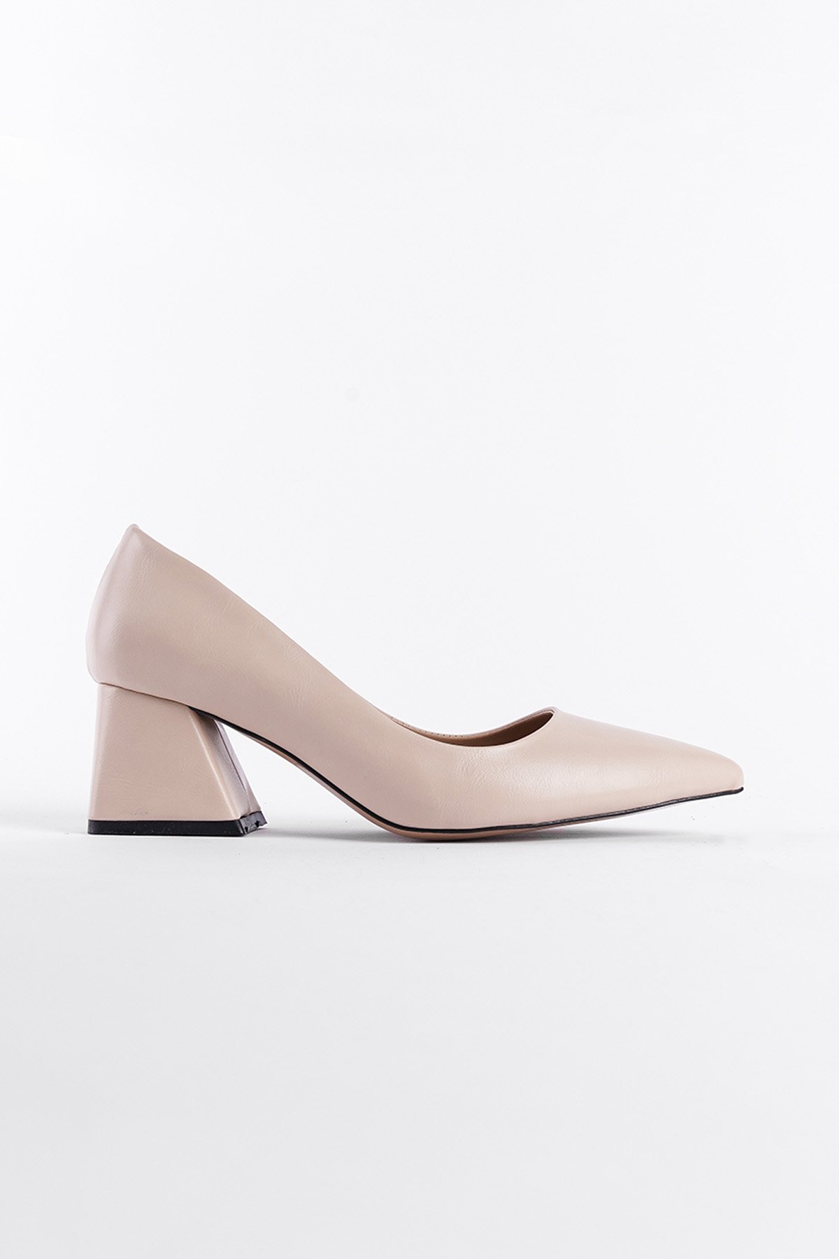 Capone Mid Heel Soft Padded Insole Women Beige Shoes