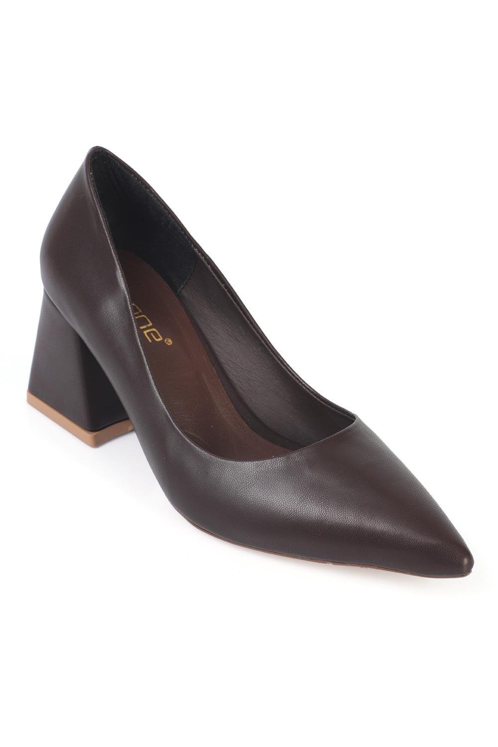 Capone Mid Heel Soft Padded Insole Women Brown Shoes