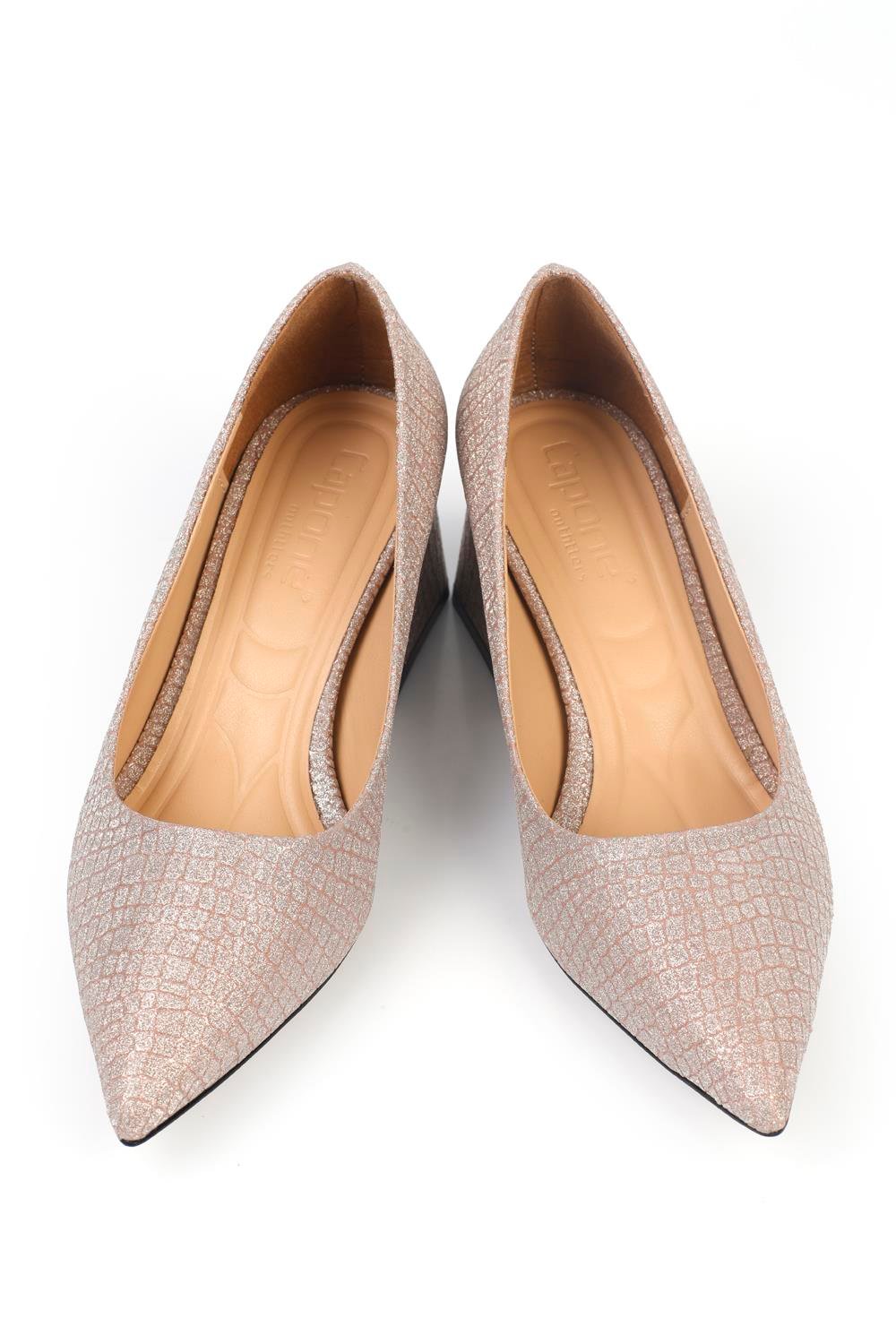 Capone Mid Heel Soft Padded Insole Women Rose Shoes