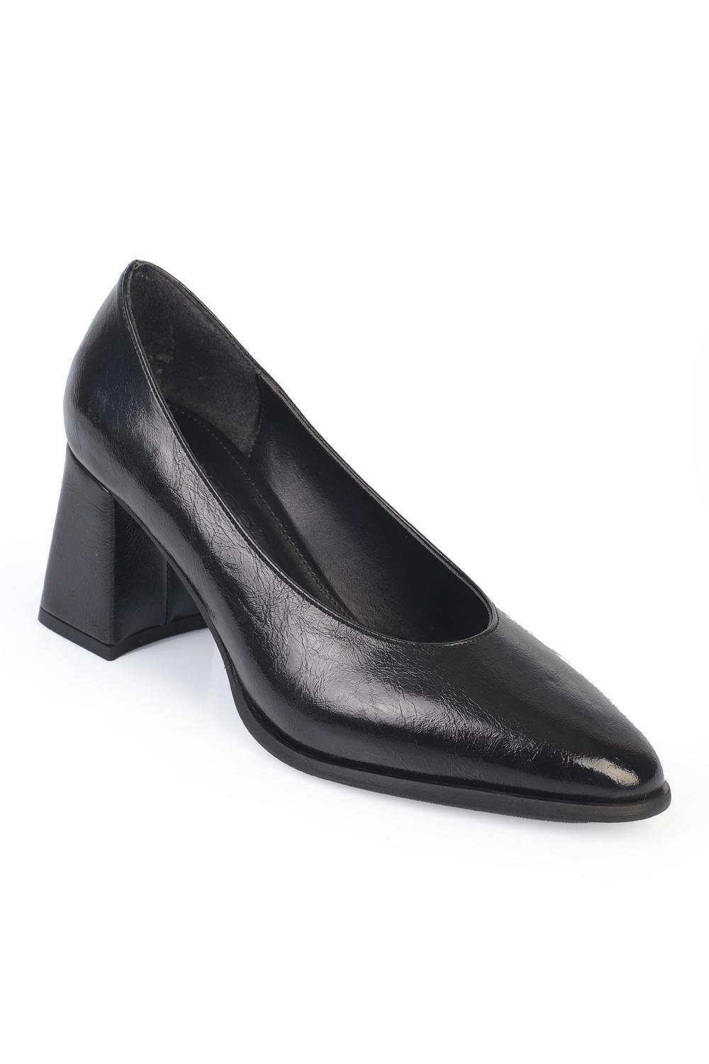 Capone Mid-Heel Women Black Shoes