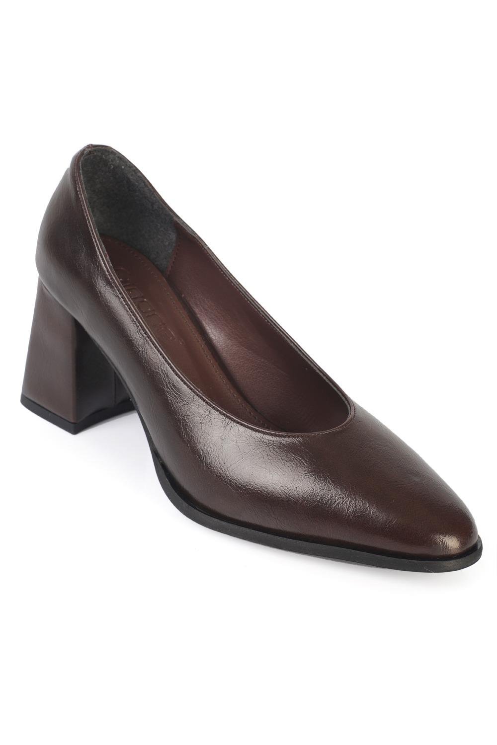 Capone Mid-Heel Women Brown Shoes