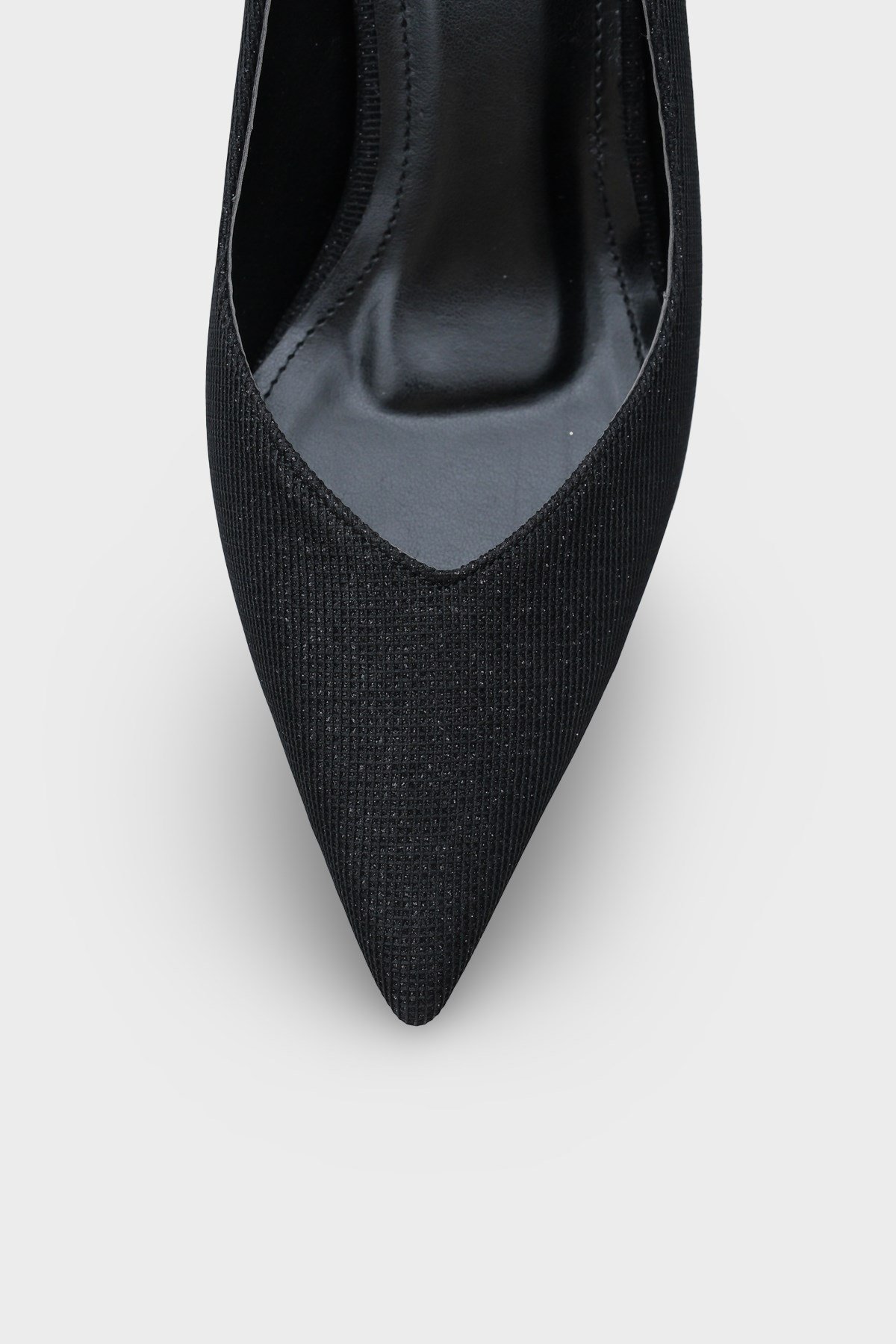Capone Mid Heeled Metal Heeled Women Black Stiletto