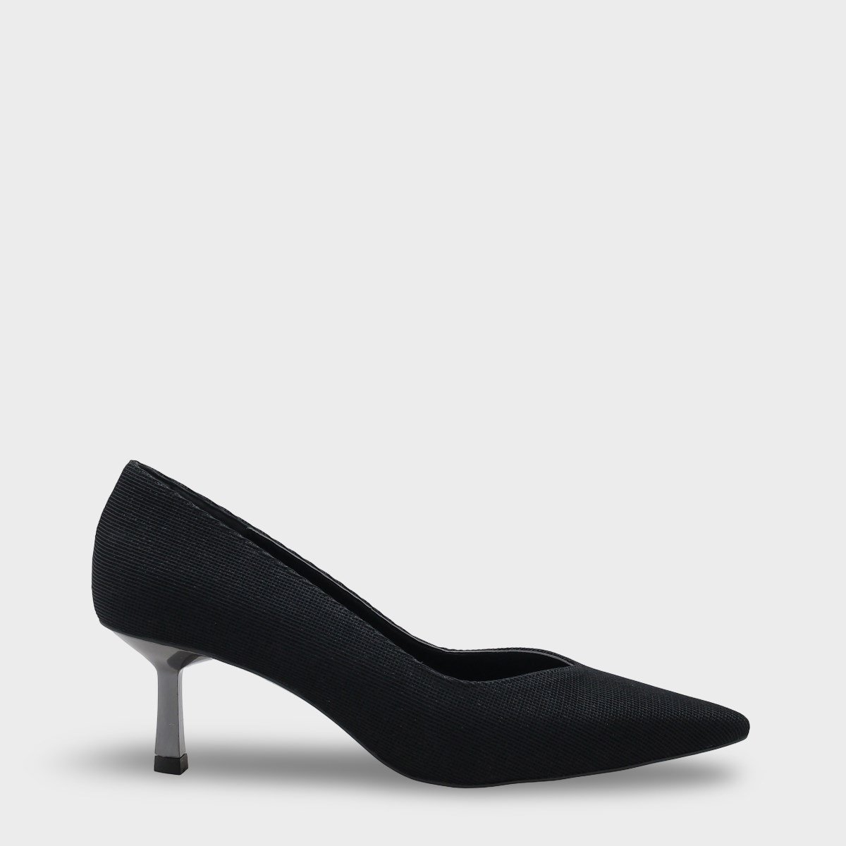 Capone Mid Heeled Metal Heeled Women Black Stiletto